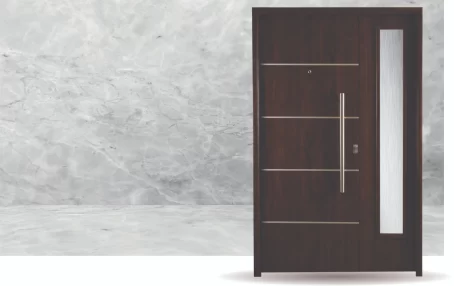 Puerta Exterior Futura Caoba con Postigo Fijo