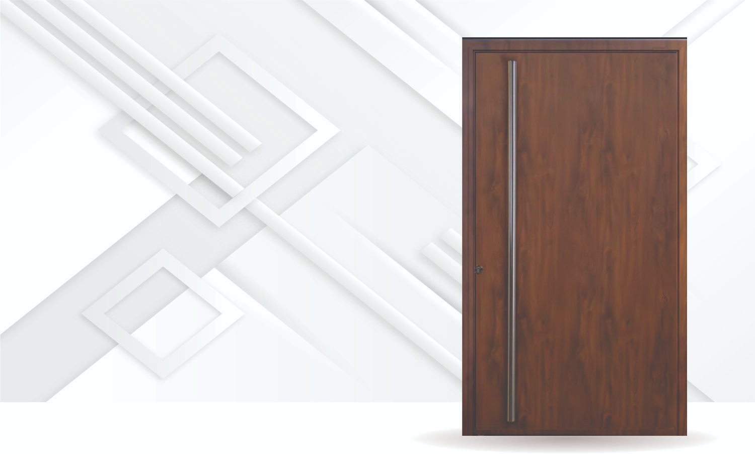 Puerta Exterior Pivotante Caoba