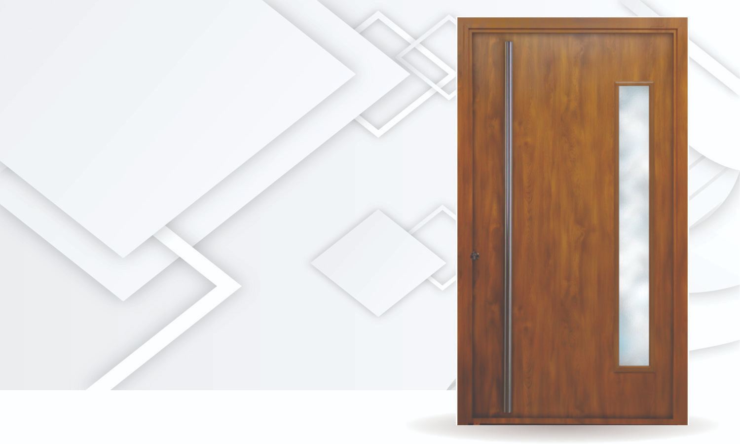 Puerta Exterior Pivotante Roble Postigo Fijo
