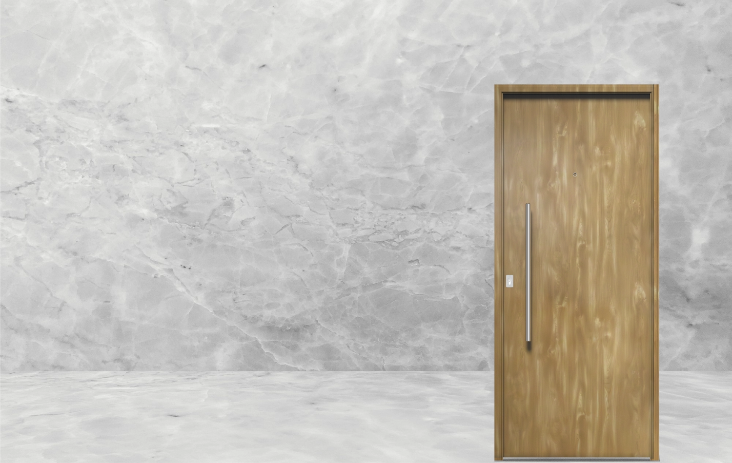 Puerta Exterior Acero Simil Madera Fresno 49 Lisa