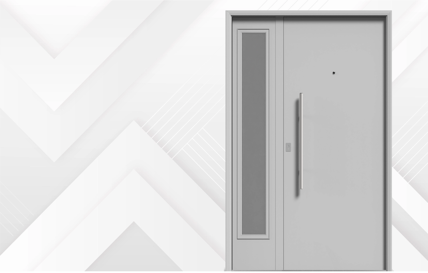 Puerta Exterior Residencial 49 Lisa con postigo fijo