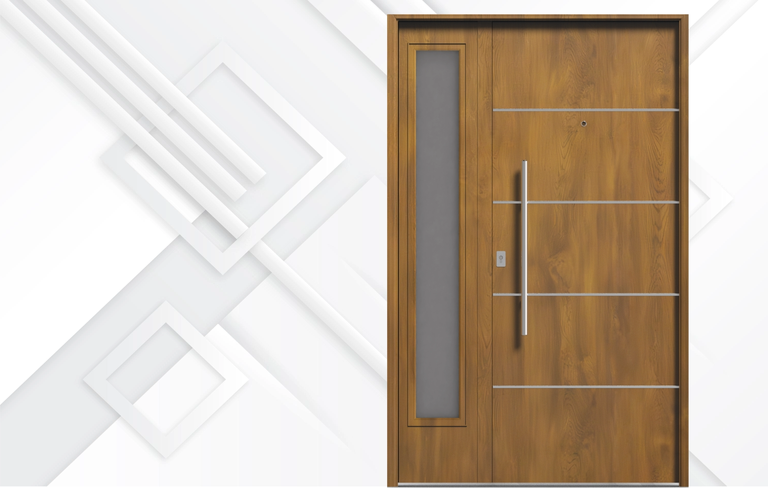 Puerta Exterior Residencial 71 Futura roble con postigo fijo