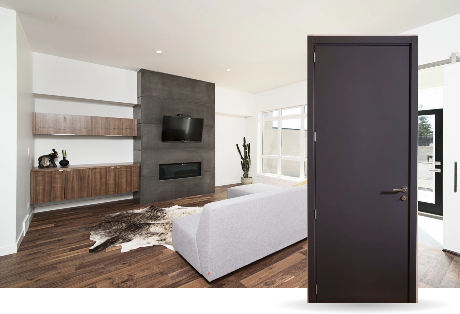 Puerta Placa Interior Elite Gris Carbono